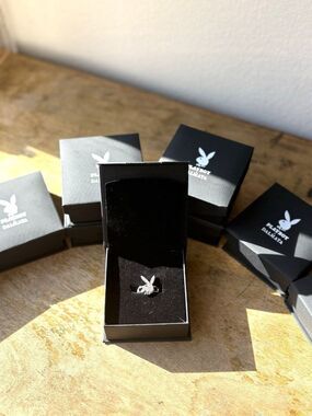 Playboy XDalmata Ring Unisex Size 8 NIB (Ring size adjuster included!)